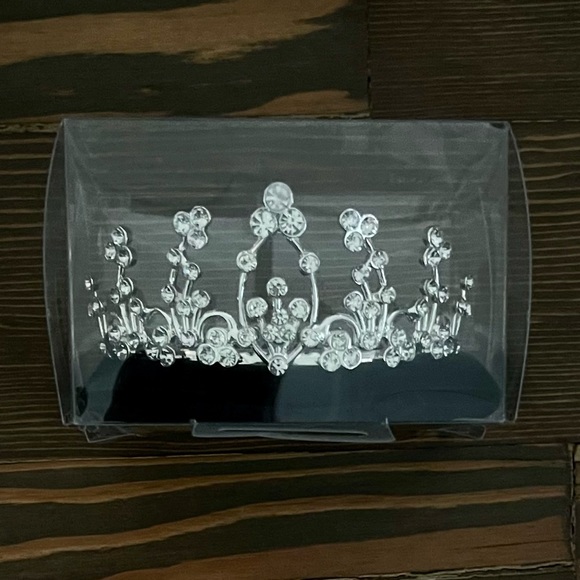 New Silver & Rhinestone Mini Tiara - Picture 3 of 5